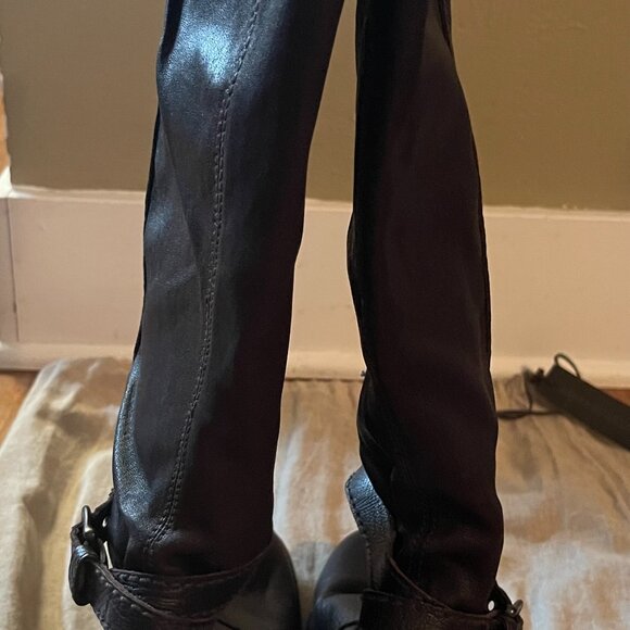 Henry Beguelin Italian Leather Tall Boots | Handcrafted | Brown High Heel Sz 40 - Picture 4 of 12